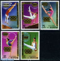 Korea, North 1983 Olympic Games 5v (overprints On Gymnastics), Mint NH, Sport - Gymnastics - Olympic Games - Gymnastics