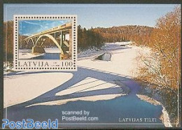 Latvia 2003 Bridge S/s, Mint NH, Art - Bridges And Tunnels - Ponti