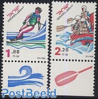 Israel 1998 Rafting, Waterski 2v, Mint NH, Sport - Kayaks & Rowing - Sport (other And Mixed) - Ongebruikt (met Tabs)