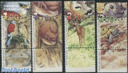 Israel 2001 Wild Animals 4v, Mint NH, Nature - Animals (others & Mixed) - Birds Of Prey - Turtles - Unused Stamps (with Tabs)