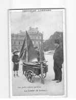 PARIS : Les Petits Métiers, Le Loueur De Bateaux, Carte Publicitaire, Chocolat Lombart - état - Artisanry In Paris