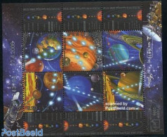 Israel 2006 Solar Eclipse 6v M/s, Mint NH, Science - Transport - Astronomy - Space Exploration - Unused Stamps (with Tabs)