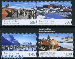 Australian Antarctic Territory 2004 Mawson Station 4v (2v+[:]), Mint NH, Nature - Science - Transport - Penguins - The.. - Flugzeuge