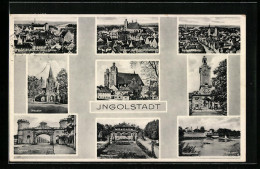 AK Ingolstadt, Kreuztor, Eingang Zum Alten Schloss, Parkrestaurant, Donautor  - Ingolstadt