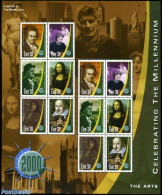 Ireland 2000 Millennium, Art M/s, Mint NH, Performance Art - Music - Art - Authors - Leonardo Da Vinci - Paintings - C.. - Unused Stamps