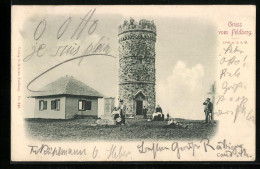 AK Feldberg / Schwarzwald, Besucher Am Feldbergerturm  - Feldberg