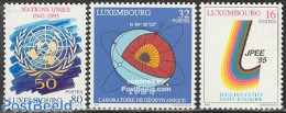 Luxemburg 1995 Mixed Issue 3v, Mint NH, History - Sport - Geology - United Nations - Sport (other And Mixed) - Ongebruikt
