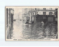 PARIS : Inondations 1910, Rue De Bourgogne Et Saint Dominique - état - De Overstroming Van 1910