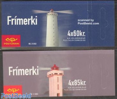 Iceland 2002 Lighthouses 2x4v In Booklets, Mint NH, Various - Stamp Booklets - Lighthouses & Safety At Sea - Neufs
