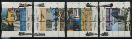 Israel 1992 Jaffa-Jerusalem Railway 4v, Mint NH, Transport - Railways - Unused Stamps (with Tabs)