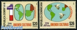 Dominican Republic 2011 100 Years UPAEP 2v, Mint NH, Various - U.P.A.E. - Maps - Geographie