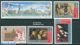 Belgium 1993 Antwerp European Cultural Capital 5v, Mint NH, History - Europa Hang-on Issues - Art - Paintings - Staine.. - Nuovi