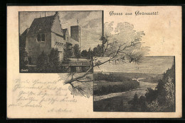 AK Grünwald, Burg, Isar-Panorama  - Other & Unclassified