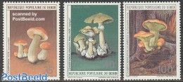 Benin 1985 Mushrooms 3v, Mint NH, Nature - Mushrooms - Unused Stamps