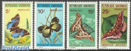 Gabon 1971 Butterflies 4v, Mint NH, Nature - Butterflies - Unused Stamps