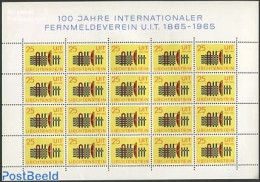 Liechtenstein 1965 I.T.U. M/s, Mint NH, Science - Various - Telecommunication - I.T.U. - Ungebraucht