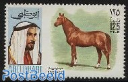 Abu Dhabi 1971 125F, Stamp Out Of Set, Mint NH, Nature - Animals (others & Mixed) - Horses - Abu Dhabi