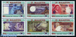 St. Maarten 2011 Papermoney Show 6v [++], Mint NH, Nature - Various - Birds - Money On Stamps - Coins