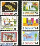 Guernsey 2000 Future On Stamps 6v, Mint NH, Nature - Transport - Cats - Dogs - Automobiles - Space Exploration - Art -.. - Voitures