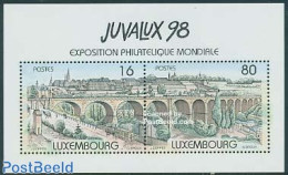 Luxemburg 1998 JUVALUX S/s, Mint NH, Transport - Philately - Coaches - Art - Bridges And Tunnels - Ungebraucht