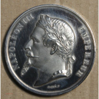 Médaille Argent Napoléon III "1er Prix Dessin Ornement",1864 Attribué à Pétua (16), Lartdesgents.fr - Adel