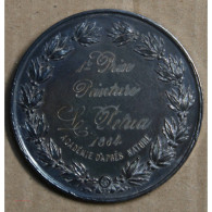 Médaille Argent Napoléon III "1er Prix Peinture Académie D'après Nature" 1864, Attribué à Pétua (19), Lartdesgents.fr - Monarchia / Nobiltà