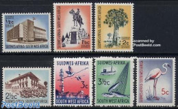 South-West Africa 1962 Definitives 7v, Mint NH, Nature - Transport - Various - Birds - Fishing - Horses - Trees & Fore.. - Fische