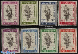 Kuwait 1965 Definitives, Falcon 8v, Mint NH, Nature - Birds - Birds Of Prey - Koeweit