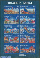 Faroe Islands 2006 Ormurin Langi 10v M/s, Mint NH, Nature - Transport - Birds - Ships And Boats - Art - Fairytales - Ships