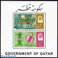 Qatar 1965 I.T.U. S/s Perforated, Mint NH, Sport - Transport - Various - Olympic Games - Space Exploration - I.T.U. - Télécom