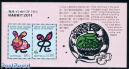 Christmas Islands 2011 Year Of The Rabbit S/s, Mint NH, Nature - Various - Rabbits / Hares - New Year - Año Nuevo