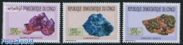 Congo Dem. Republic, (zaire) 2011 Minerals 3v, Mint NH, History - Geology - Other & Unclassified