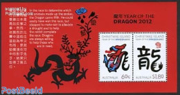 Christmas Islands 2012 Year Of The Dragon S/s, Mint NH, Various - New Year - Neujahr