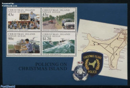 Christmas Islands 1991 Police S/s, Mint NH, Science - Sport - Transport - Various - Education - Cycling - Automobiles .. - Cyclisme