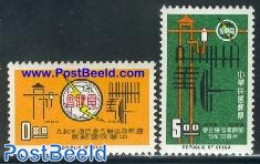 Taiwan 1965 I.T.U. Centenary 2v, Mint NH, Science - Various - Telecommunication - I.T.U. - Telecom