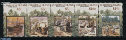 Christmas Islands 1991 Phosphate Mining 5v [::::], Mint NH, Science - Transport - Mining - Railways - Ships And Boats - Treinen