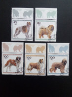 DEUTSCHLAND MI-NR. 1836-1840 GESTEMPELT(USED) HUNDERASSEN 1996 COLLIE BERNHARDINER CHOW-CHOW - Cani