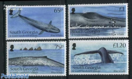 South Georgia / Falklands Dep. 2012 Blue Whale 4v, Mint NH, Nature - Birds - Sea Mammals - Andere & Zonder Classificatie