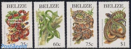 Belize/British Honduras 1997 Snakes 4v, Mint NH, Nature - Reptiles - Snakes - Honduras Britannique (...-1970)