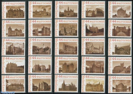 Netherlands - Personal Stamps TNT/PNL 2009 Castles 25v, Mint NH, Castles & Fortifications - Schlösser U. Burgen