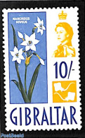 Gibraltar 1960 10Sh, Stamp Out Of Set, Mint NH, Nature - Flowers & Plants - Gibilterra