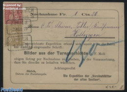 Switzerland 1879 Rembours Card, Postal History - Storia Postale