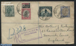 South Africa 1937 Registered Letter From Johannesburg (Rissik Str) To England, Postal History - Briefe U. Dokumente