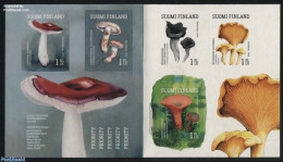 Finland 2016 Edible Mushrooms 5v S-a In Booklet, Mint NH, Nature - Mushrooms - Stamp Booklets - Nuovi