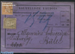 Switzerland 1878 C.O.D/Reimbursement Card, Postal History - Cartas & Documentos