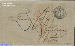 Switzerland 1862 Folding Letter From Basel, Zwitserland, Postal History - Cartas & Documentos