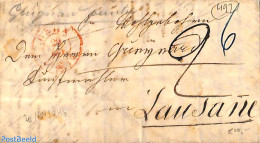 Switzerland 1846 Folding Letter To Lausanne, Postal History - Cartas & Documentos