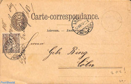 Switzerland 1878 Postcard From Luzern To Cologne, Postal History - Cartas & Documentos