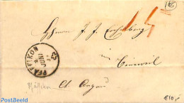 Switzerland 1854 Folding Letter From Pfaffikon To Lenzburg, Postal History - Lettres & Documents