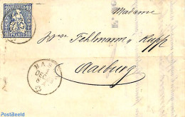 Switzerland 1863 Folding Letter From Basel To Aarburg, Postal History - Brieven En Documenten